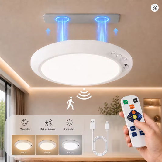 LumiCeil-Trådlös Taklampa med Rörelsesensor